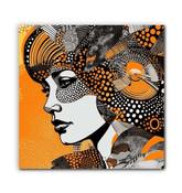 Wrapped canvas featuring geometric designs